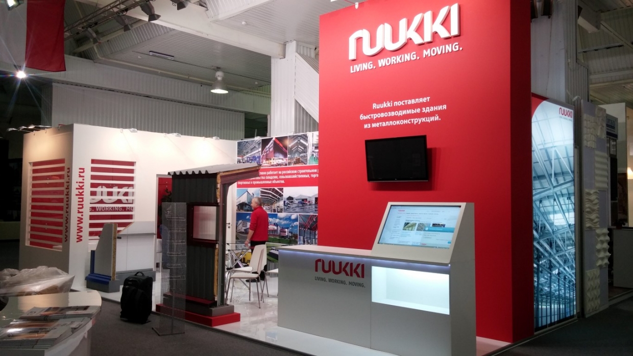 Ruukki - изготовление выставочных стендов в Самаре и Новосибирске