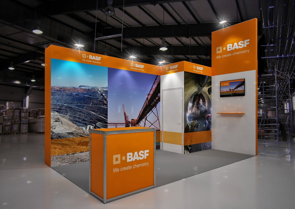 BASF - изготовление выставочных стендов в Самаре и Новосибирске