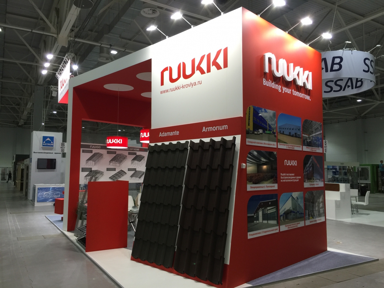 Ruukki - изготовление выставочных стендов в Самаре и Новосибирске