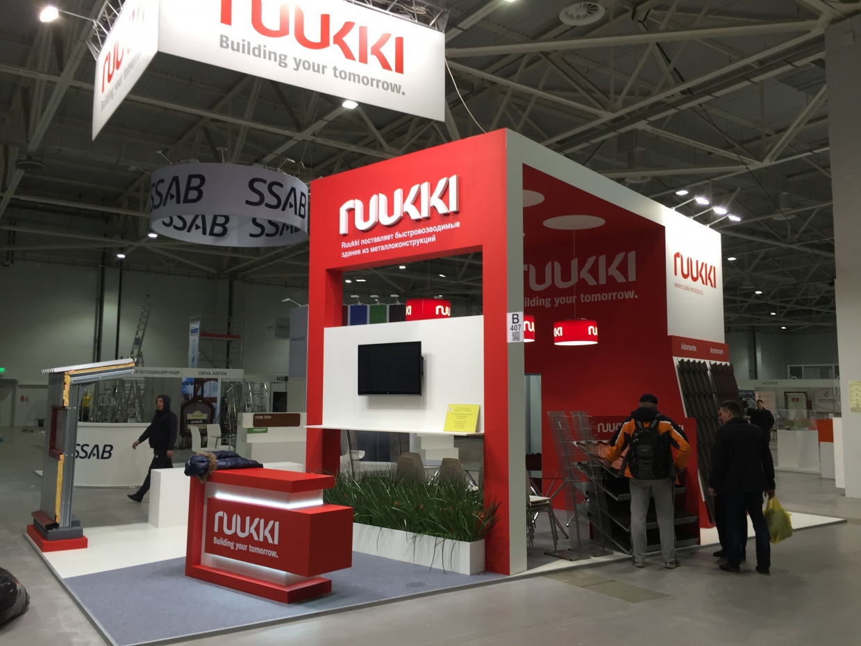 Ruukki - изготовление выставочных стендов в Самаре и Новосибирске