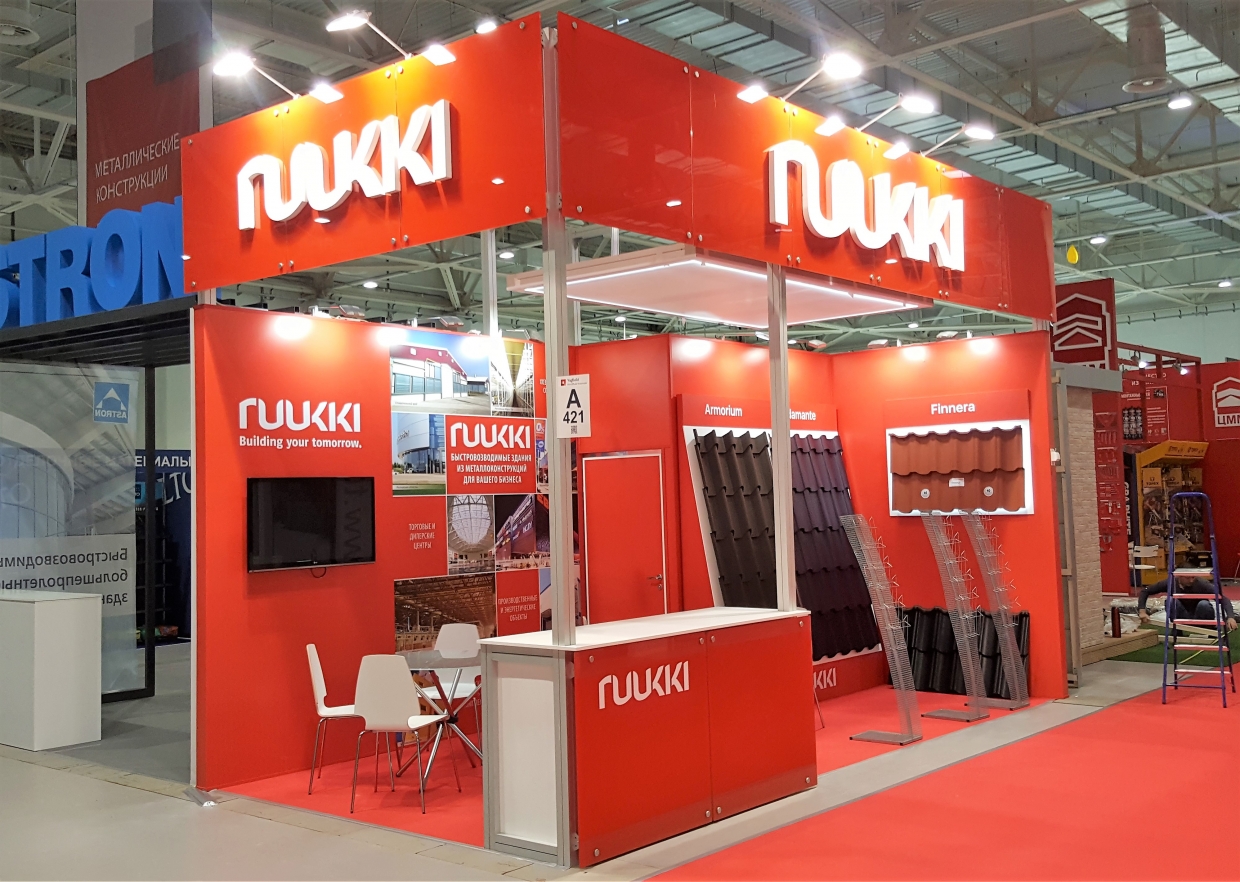 Ruukki - изготовление выставочных стендов в Самаре и Новосибирске