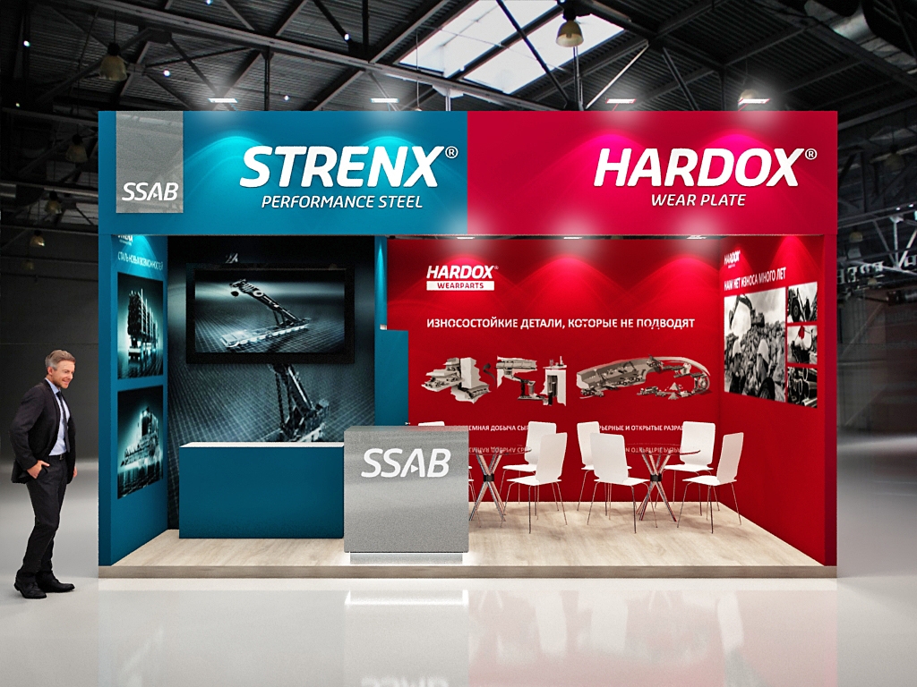 STRENX-HARDOX - изготовление выставочных стендов в Самаре и Новосибирске